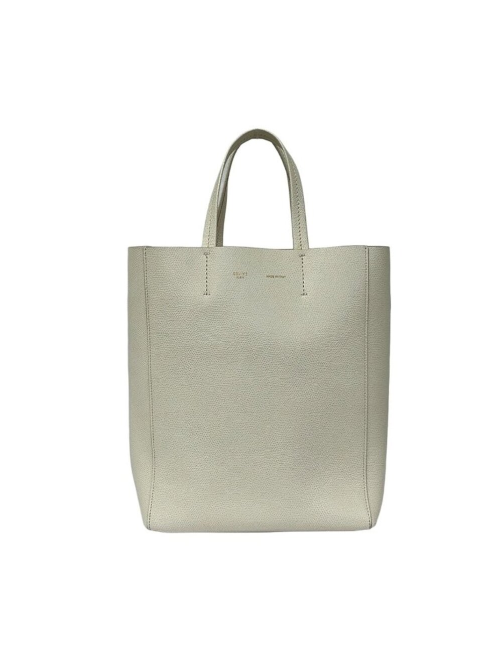 Celine Tote Bag Vertical Cabas Mall Ivory Leather